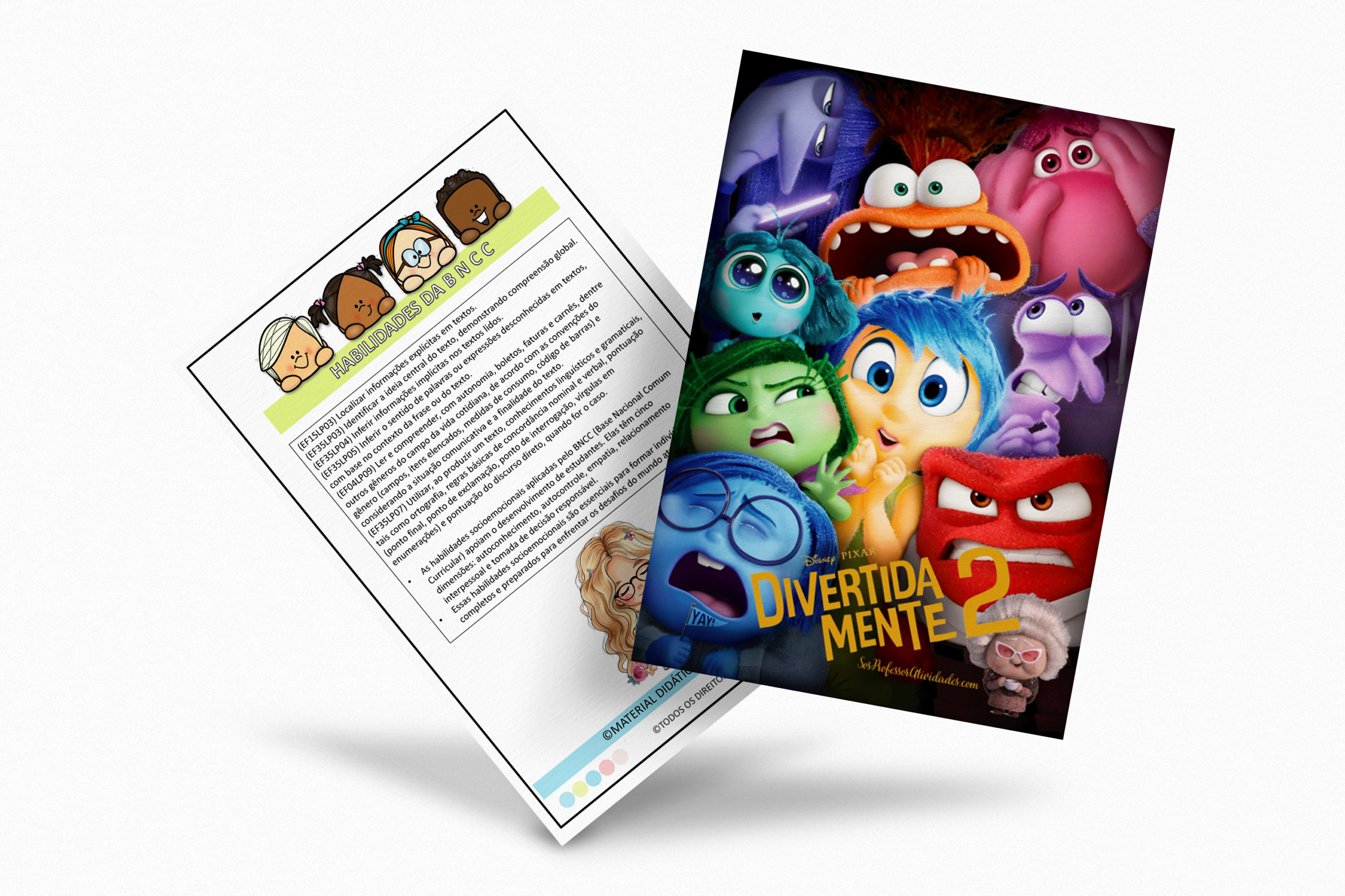 Atividades socioemocionais Divertida Mente 2 para imprimir BNCC